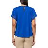 imageAnne Klein Womens Harmony Knit Pleat Nk Bell SLV Top W LacSantorini Blue