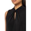 imageAnne Klein Womens Moss Crepe Sl Twist Neck W KeyholeAnne Black