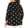 imageAnne Klein Womens Plus Size Printed Ity 34 SLV Wrap Top H22AnthraciteAmethyst