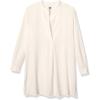 imageAnne Klein Womens PopOver Blouse with Covered Placket and Side SlitsAnne White