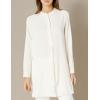 imageAnne Klein Womens PopOver Blouse with Covered Placket and Side SlitsAnne White