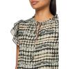 imageAnne Klein Womens Ruffle SLV Tie BlouseAnne Black Multi