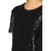 imageAnne Klein Womens Sequin W Triple Mesh Ss Banded TeeAnne Black