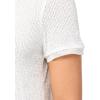imageAnne Klein Womens Sequin W Triple Mesh Ss Banded TeeBright White