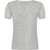 imageAnne Klein Womens Sequin W Triple Mesh Ss Banded TeeSoft Aloe