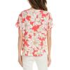 imageAnne Klein Womens Short Sleeve Polka Dot TopJred Multi