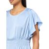imageAnne Klein Womens Smocked Waist Flutter SLV BlouseSurf Blue