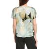 imageAnne Klein Womens Ss Blouse W Bateau NecklineSoft Aloe Multi