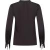 imageAnne Klein Womens Tie Neck Ls Blouse W Stand CollarAnne Black
