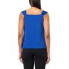 imageAnne Klein Womens Txtrd Knit Crepe Shirred Strap Sq Nk CamSantorini Blue