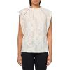 imageAnne Klein Womens Blssm Lace Sl Ruffle Nk Top W Ladder LacWhite Dove