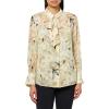 imageAnne Klein Womens Bttn Frt Ls Shirt W Removeable TieSoft Aloe Multi