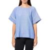 imageAnne Klein Womens Dolman Sleeve Blouse W TrimSantorini BlueBrt Wht