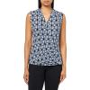 imageAnne Klein Womens Printed Ity Sl Shirred Surplice TopAnne Black Multi