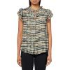 imageAnne Klein Womens Ruffle SLV Tie BlouseAnne Black Multi
