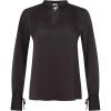 imageAnne Klein Womens Tie Neck Ls Blouse W Stand CollarAnne Black
