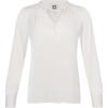 imageAnne Klein Womens Tie Neck Ls Blouse W Stand CollarWhite Dove