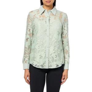 imageAnne Klein Womens Blssm Lace W CDC Ls Button Down W CamiSoft Aloe
