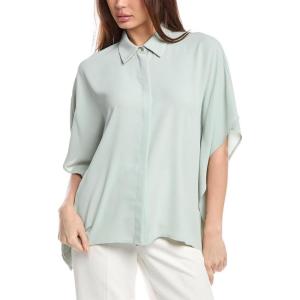 imageAnne Klein Womens Bttn Frt Dolman SLV BlouseSoft Aloe