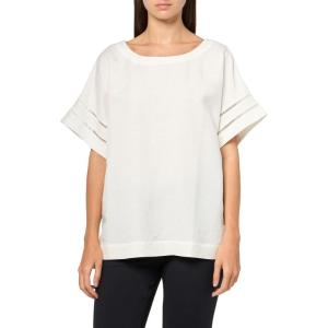 imageAnne Klein Womens Dolman Sleeve Blouse W TrimBright White