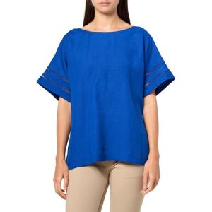imageAnne Klein Womens Dolman Sleeve Blouse W TrimSantorini Blue