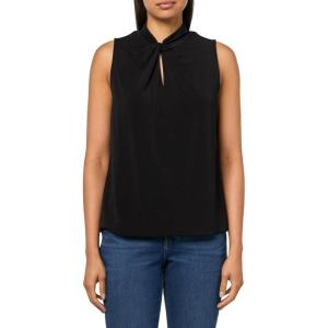 imageAnne Klein Womens Moss Crepe Sl Twist Neck W KeyholeAnne Black