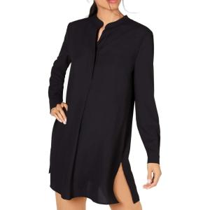imageAnne Klein Womens Size Plus Split Neck Long Tunic BlouseAnne Black