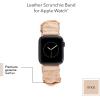 imageAnne Klein Leather Fashion Band for Apple Watch Secure Adjustable Apple Watch Band Replacement Fits Most WristsBeige  Scrunchie