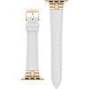 imageAnne Klein Leather Fashion Band for Apple Watch Secure Adjustable Apple Watch Band Replacement Fits Most WristsIvory