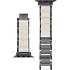 imageAnne Klein Rubberized Fashion Bracelet for Apple Watch Secure Adjustable Apple Watch Replacement Band Fits Most WristsCreamBlack