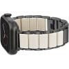 imageAnne Klein Rubberized Fashion Bracelet for Apple Watch Secure Adjustable Apple Watch Replacement Band Fits Most WristsCreamBlack