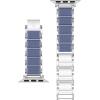 imageAnne Klein Rubberized Fashion Bracelet for Apple Watch Secure Adjustable Apple Watch Replacement Band Fits Most WristsLight BlueSilver