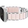 imageAnne Klein Rubberized Fashion Bracelet for Apple Watch Secure Adjustable Apple Watch Replacement Band Fits Most WristsPinkSilver
