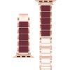 imageAnne Klein Rubberized Fashion Bracelet for Apple Watch Secure Adjustable Apple Watch Replacement Band Fits Most WristsRose GoldBurgundy