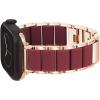 imageAnne Klein Rubberized Fashion Bracelet for Apple Watch Secure Adjustable Apple Watch Replacement Band Fits Most WristsRose GoldBurgundy