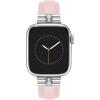 imageAnne Klein Leather Fashion Band for Apple Watch Secure Adjustable Apple Watch Band Replacement Fits Most WristsBlush PinkSilver