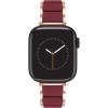 imageAnne Klein Rubberized Fashion Bracelet for Apple Watch Secure Adjustable Apple Watch Replacement Band Fits Most WristsRose GoldBurgundy