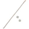 imageAnne Klein Rose Gold Tone Clear Crystal 2MM Tennis Setting Flex Bracelet Earrings Set