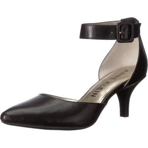 imageAnne Klein Womens Fabulist Ankle Wrap Dress PumpsBlack Leather
