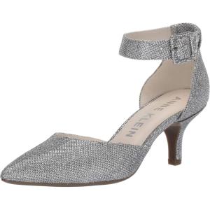 imageAnne Klein Womens Fabulist Ankle Wrap Dress PumpsSilver