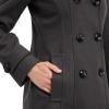 imageAnne Klein Womens Classic Double Breasted Wool CoatCharcoal