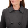 imageAnne Klein Womens Classic Double Breasted Wool CoatCharcoal