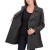imageAnne Klein Womens Classic Double Breasted Wool CoatCharcoal