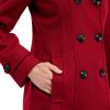 imageAnne Klein Womens Classic Double Breasted Wool CoatRed