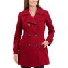 imageAnne Klein Womens Classic Double Breasted Wool CoatRed