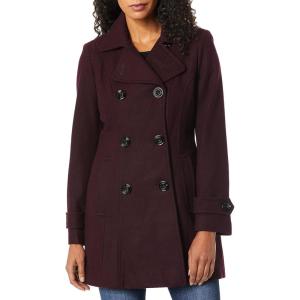 imageAnne Klein Womens Classic Double Breasted Coat Plus SizeMerlo