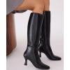 imageAnne Klein Womens Perfektion Mid Calf BootBlack Smooth