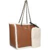 imageAnne Klein NS tote with sherpa and chain detailing