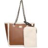 imageAnne Klein NS tote with sherpa and chain detailing