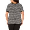 imageAnne Klein Womens Printed Ity Button Back TopAnne BlackLatte